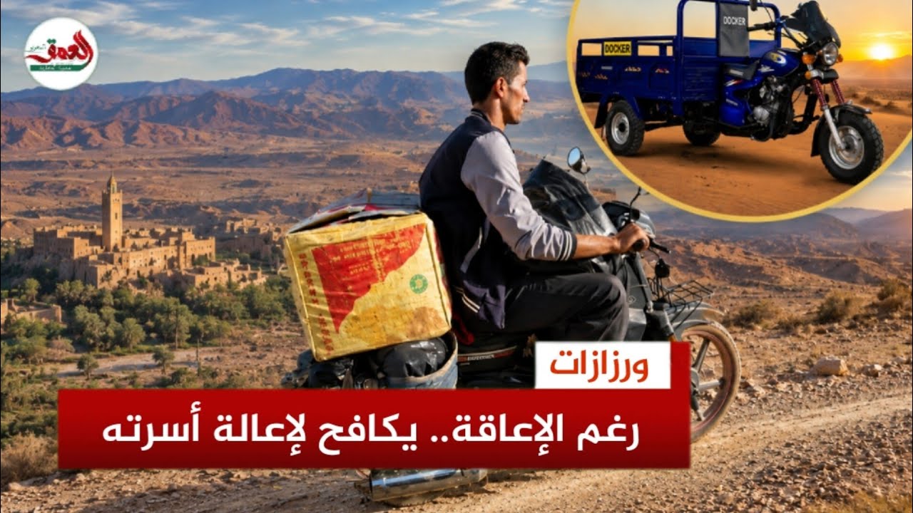 حلمه «التريبورتور».. شاب بإزناكن ورزازات يتحدى إعاقة الرجلين ويكافح لإعالة أسرته ويناشد المحسنين