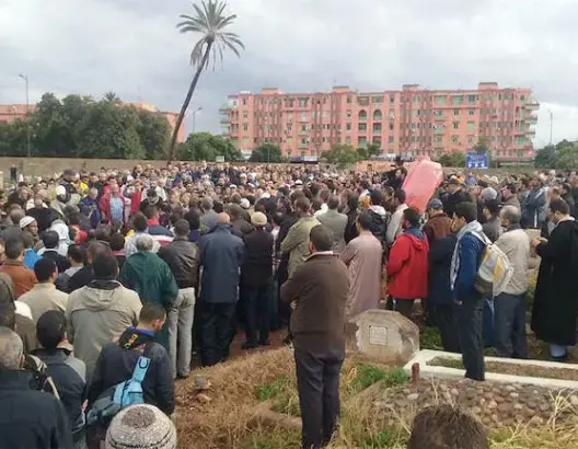 جنازة مهيبة لسقراط رفيق درب عبد السلام ياسين
