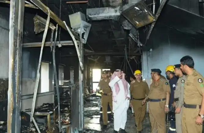 25 قتيلا في حريق في مستشفى بالسعودية