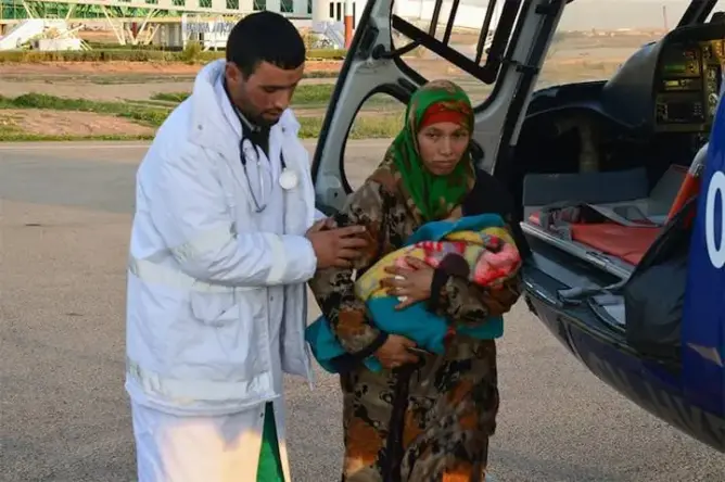 مروحية وزارة الصحة تنقذ رضيعين حالتهما حرجة