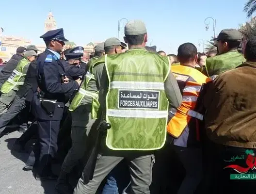 أمن زاكورة يعنف محتجين في مهرجان خطابي حول الإضراب