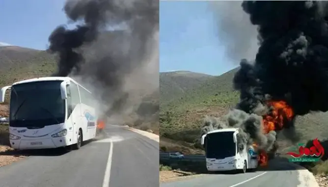 حريق يأتي على حافلة “ستيام” لنقل المسافرين بتيزنيت