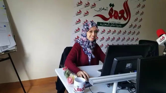 سكينة خرباش رئيسة تحرير لـ “العمق المغربي” بمناسبة عيد المرأة