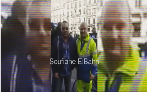 الملك يلتقط صورة مع رجل نظافة مغربي  بباريس (+صور)