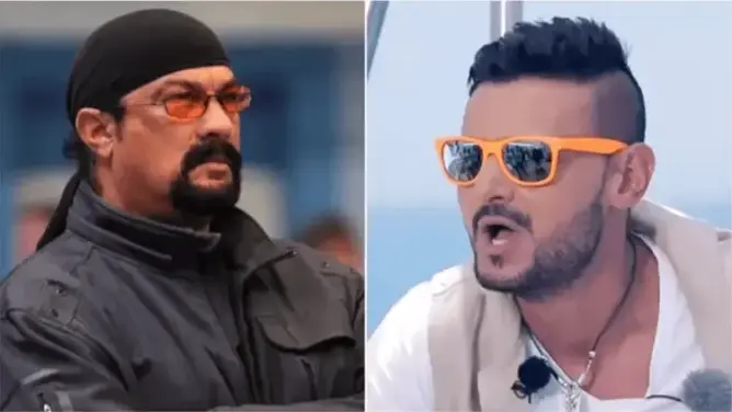 لعبة رامز جلال بالنار توصله إلى المشفى على يد ستيفن سيغال