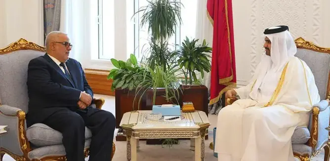 ابن كيران ونائب أمير قطر يترأسان في الدوحة اجتماع اللجنة العليا بين البلدين