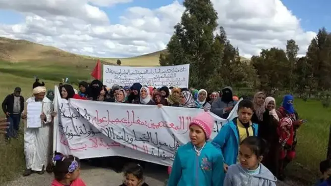 سكان “إغرم أوسار” ينتفضون ضد شركة منجمية مساندة لعمالها المرابطين داخل المنجم