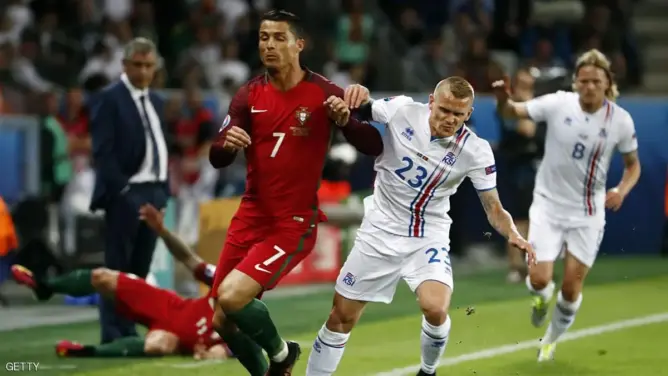 تعادل تاريخي لإيسلندا أمام البرتغال في أول مشاركة لها في اليورو