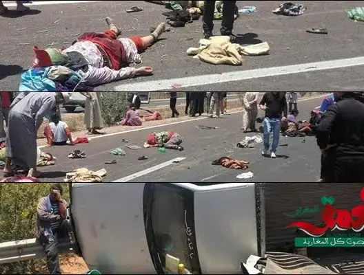 جرح 17 عاملة زراعية بتارودانت في انقلاب حافلة للنقل المزدوج