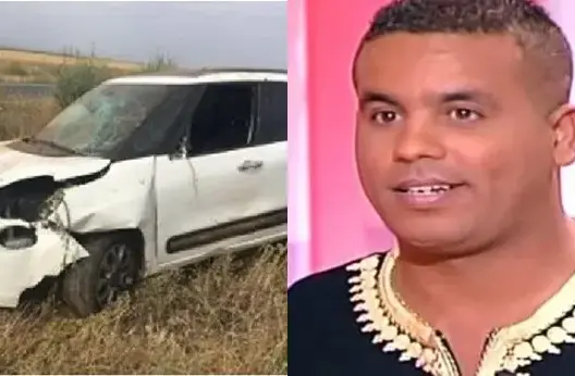 الفنان الكوميدي جوادي يتعرض لحادثة سير خطيرة