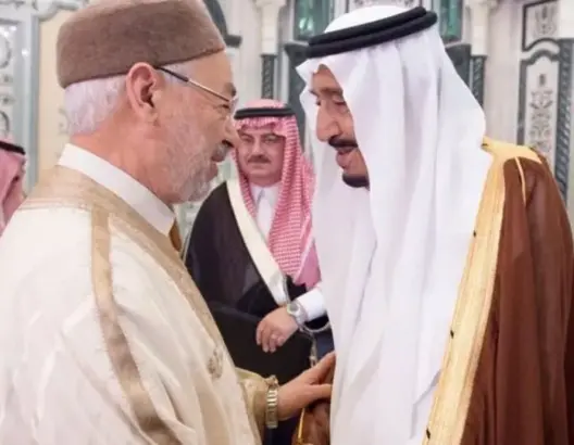 جدل حول استقبال العاهل السعودي سلمان لراشد الغنوشي