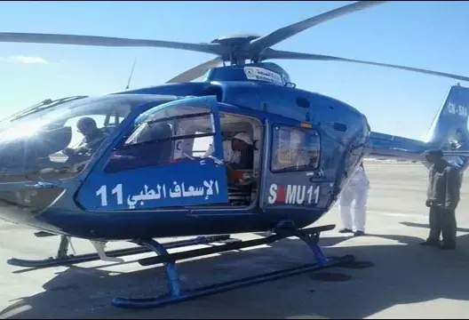مروحية وزارة الصحة تنقل مريضة من العيون إلى مراكش