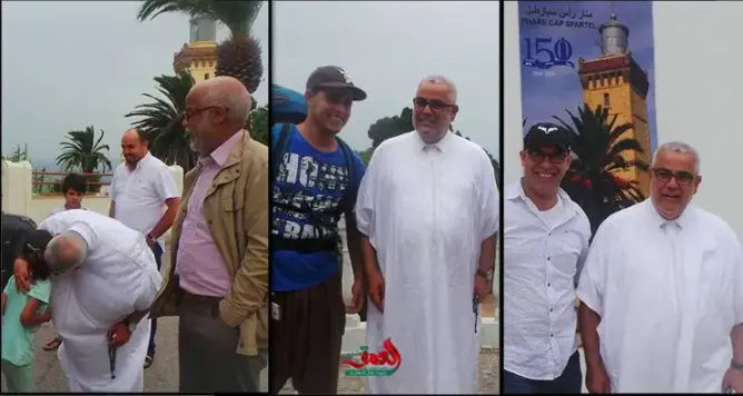 بالصور.. ابن كيران يتجول في “كاب سبارطل” ويتيم يكتشف طنجة “لأول مرة”