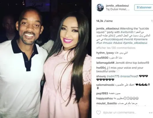 في حفل خاص..الفنانة جميلة البدوي تلتقي بـ”ويل سميث”