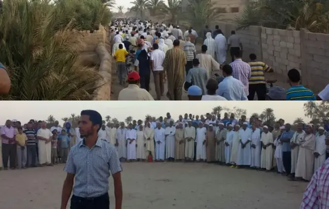بالصور.. تشييع جثماني الشاوي وابنه بأرفود بعد انتهاء “التشريح المضاد”