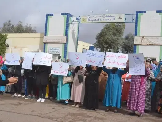 خريبكيون يحتجون ضد تردي الوضع الصحي بـ “الحسن الثاني”