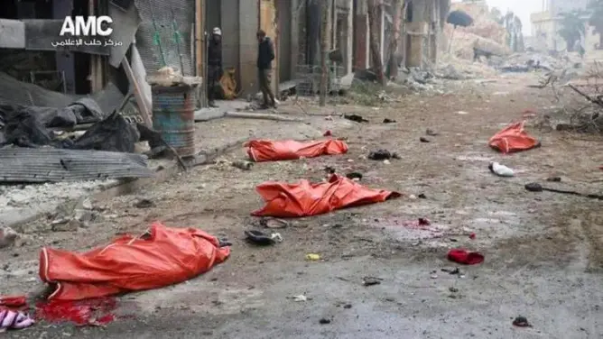 حلب تتحول إلى “شلال دم” ومذابح ميدانية لعائلات بأكملها (صور)