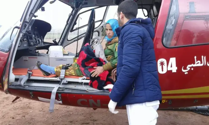 المروحية الطبية تنقذ 3 مواطنين اليوم بالحوز ومراكش والسمارة