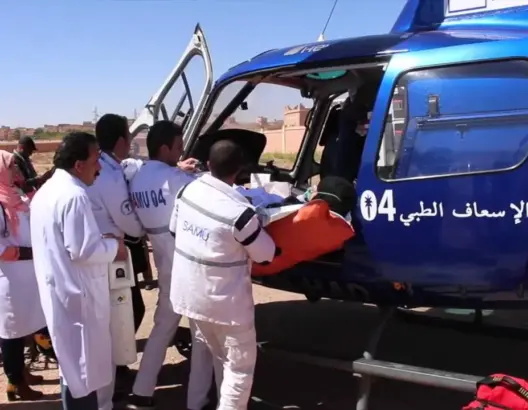 مروحية تابعة لوزارة الصحة تتدخل لنقل مريضة بأزيلال