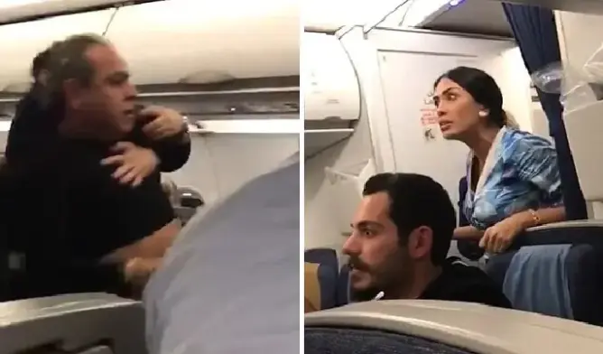 ركاب يحولون طائرة لبنانية لـ”حلبة ملاكمة” بسبب مضيفة (فيديو)