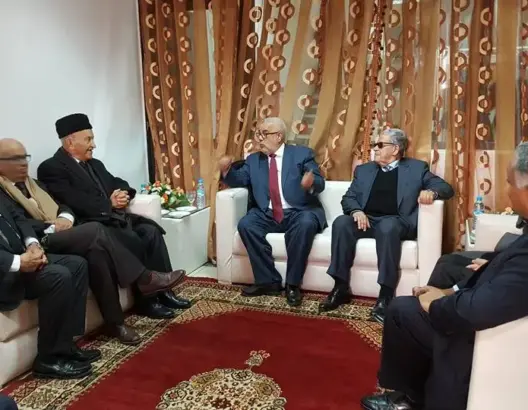 بنكيران يلتقي اليوسفي واليازغي في افتتاح مركز أرشيفي (صور)