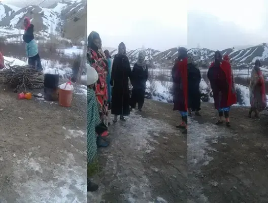 ساكنة دواوير نواحي ميدلت تذيب الثلوج للحصول على الماء (فيديو)
