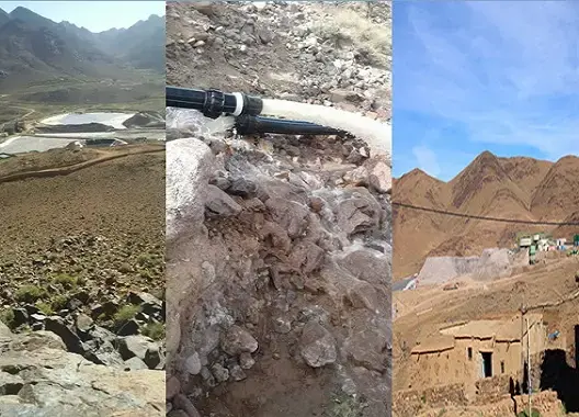 ساكنة “تغصى” بتنغير تحتج بقطع الماء على منجم الذهب “تيويت”