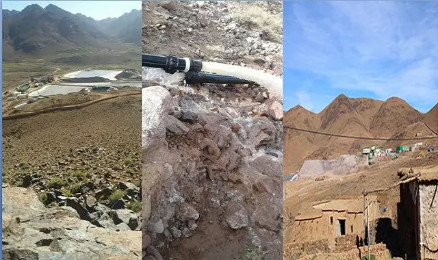 ساكنة “تغصى” بتنغير تحتج بقطع الماء على منجم الذهب “تيويت”