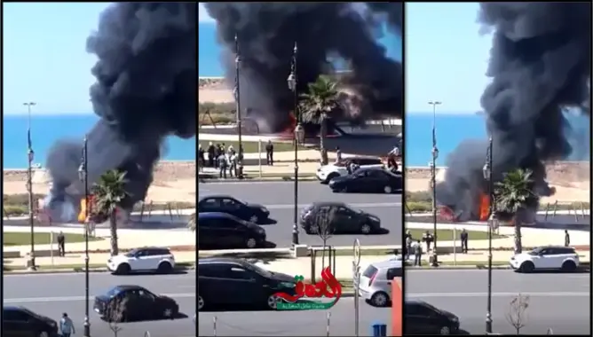 حريق يلتهم فضاءً للرياضة بالرباط والدخان يرعب سكان المنطقة (فيديو)