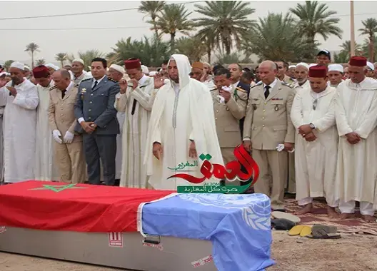 تشييع جثمان الجندي المغربي “عزيز” بزاكورة والملك يعزي عائلته