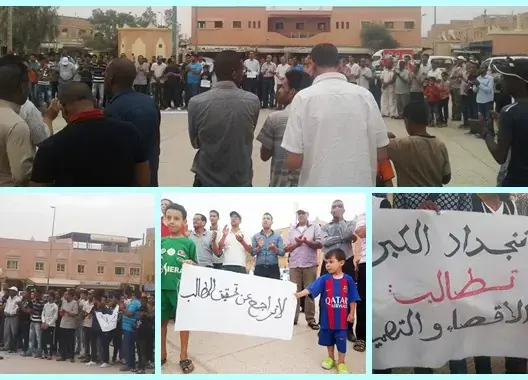 ساكنة تنجداد بإقليم الرشيدية تحتج لرفع “التهميش” و”الاقصاء”