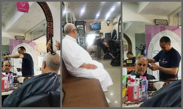 صور جديدة لبنكيران عند حلاقه تثير إعجاب فيسبوكيين (صور)
