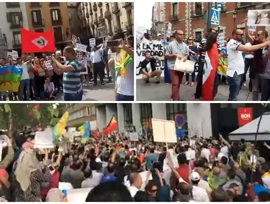 احتجاجات ببروكسيل ومدريد تنديدا بالتدخلات الأمنية في الحسيمة (فيديو)