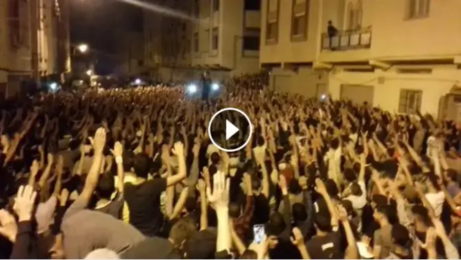 مواجهات بإمزورن والمئات يتظاهرون بالحسيمة وسط تطويق أمني (فيديو)