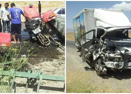 ثلاثة جرحى بينهم حامل في اصطدام شاحنة بجرار ضواحي ميدلت