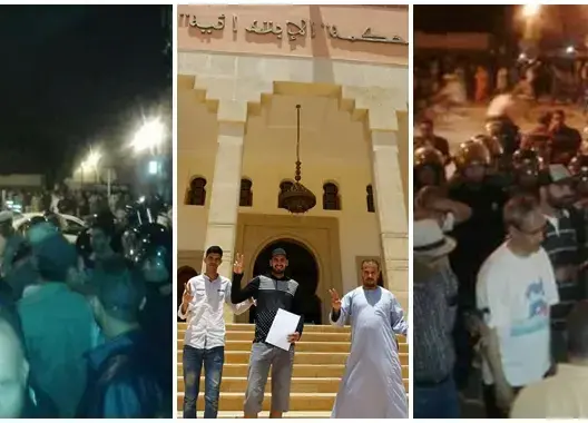 نشطاء يجرون عناصر أمن بكلميم للقضاء بعد تعنيفهم في وقفة احتجاجية