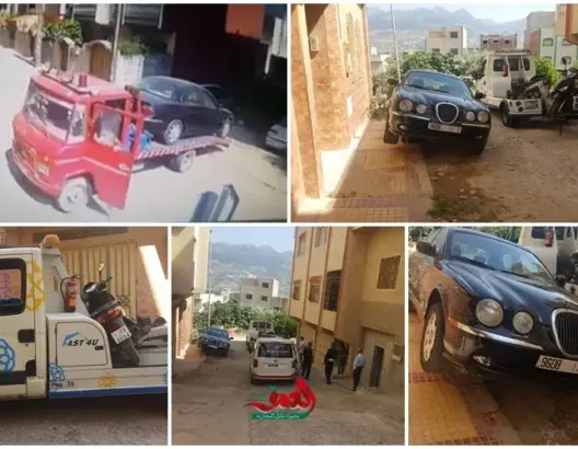 عصابة تسرق سيارة بطريقة محترفة بتطوان وكاميرا توقعهم بيد الأمن