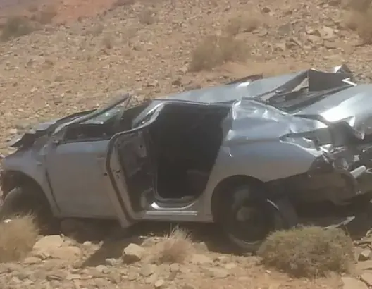 مصرع زوجين في حادث سير خطير نواحي الرشيدية