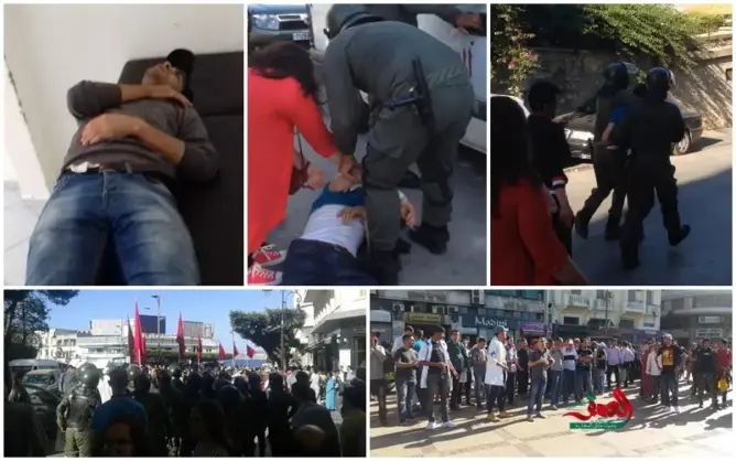 إصابات واعتقالات في تدخل أمني ضد “10 آلاف إطار” بطنجة (فيديو)