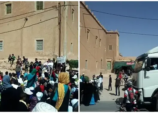 محتجون يقطعون طريقا وطنية بتنغير للمطالبة بالحق في التعليم