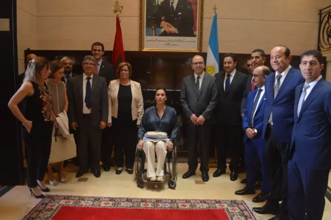 بنشماس يستقبل نائبة رئيس الأرجنتين ويعتز بعمق علاقاتهما