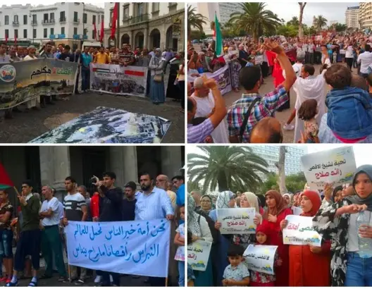 بعد الرباط.. البيضاء وتطوان “تنتفضان” من أجل الأقصى (فيديو وصور)
