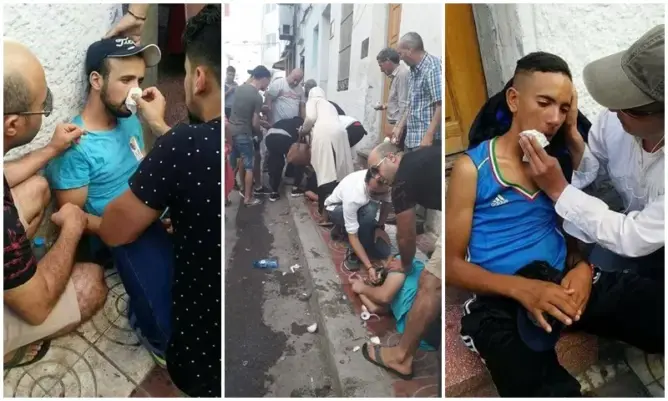“الكريموجين” يرسل عشرات المتظاهرين لمستشفى الحسيمة (صور)