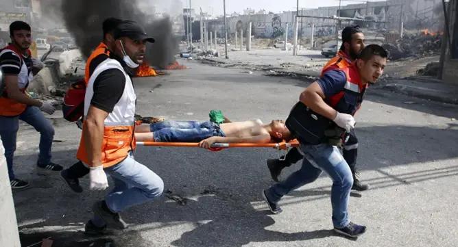مواجهات بين جيش الاحتلال الاسرائيلي وفلسطينيين في محيط القدس