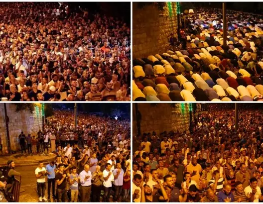 “إسرائيل” تخضع وتزيل الجسور من الأقصى وآلاف المقدسيين يحتفلون (فيديو)