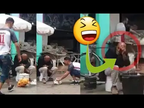 مضحك: شاهد ردة فعل بائع متجول أخذوا له سلعته وهو نائم