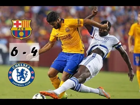 ملخص اهداف وركلات ترجيح مباراة برشلونة وتشيلسي 4-6
