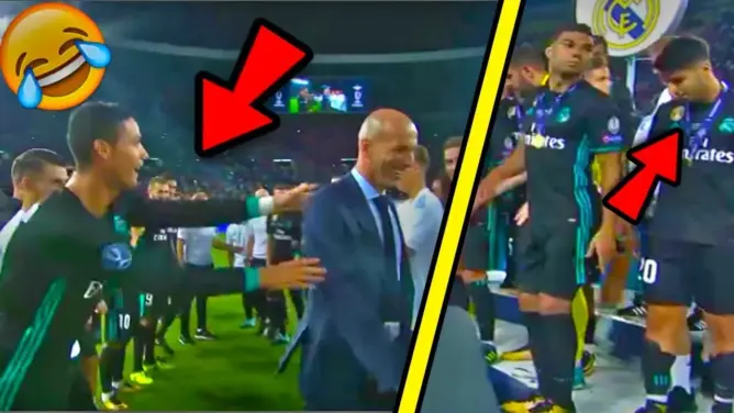 شاهد رونالدو يداعب زيدان ورقصة كاسيميرو التي تجتاح مواقع التواصل الاجتماعي