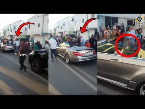 شاهد كيف تجمع الناس حول الملك محمد السادس أثناء مروره بسيارته في مدينة مرتيل