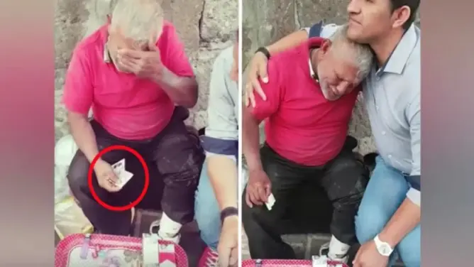 بقي لساعات طويلة في الشارع وهو يحاول بيع حلوياته عندما فاجأه غريب !